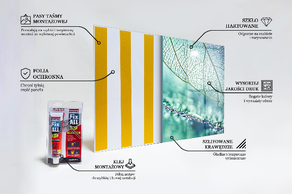 Crédence cuisine en verre Texture délicate des feuilles