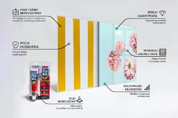 Crédence cuisine en verre Composition de fleurs en vol