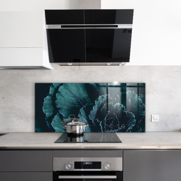 Verre pour crédence Feuilles de chou vert foncé