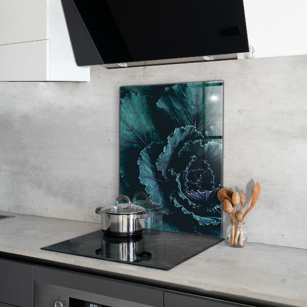 Verre pour crédence Feuilles de chou vert foncé