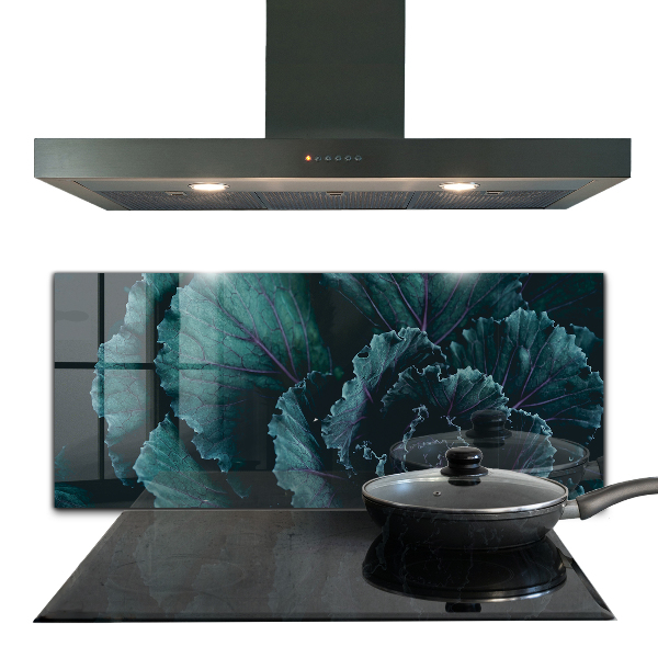 Verre pour crédence Feuilles de chou vert foncé