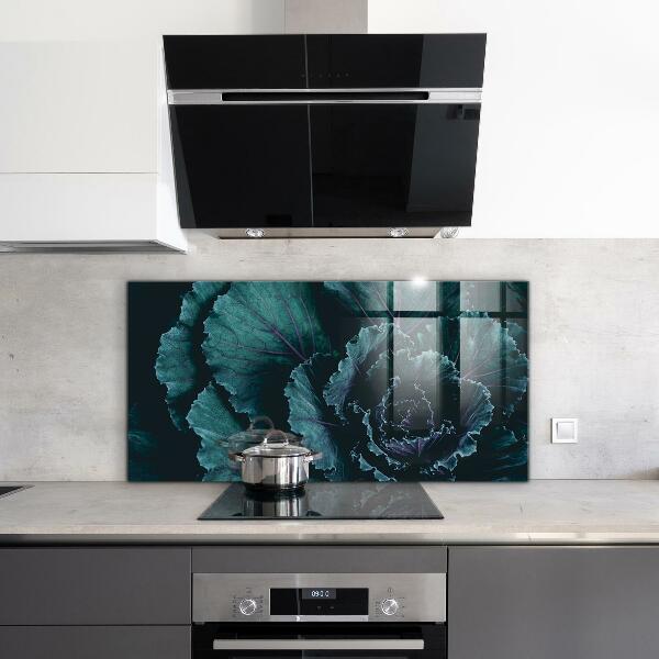 Verre pour crédence Feuilles de chou vert foncé