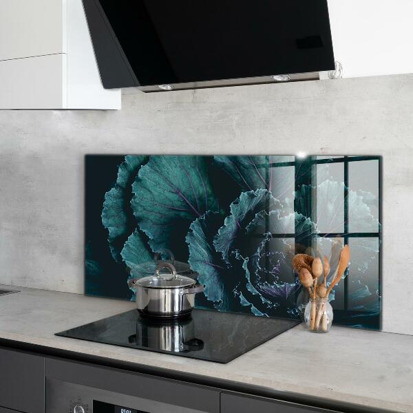 Verre pour crédence Feuilles de chou vert foncé