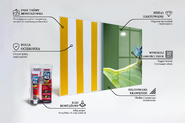 Crédence cuisine en verre Libellule sur feuille