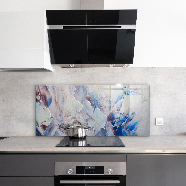 Crédence en verre trempé Abstraction de peinture texturée