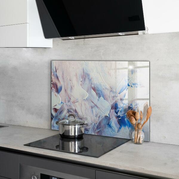 Crédence en verre trempé Abstraction de peinture texturée