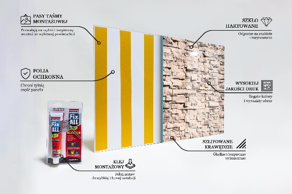 Crédence en verre Brique en pierre naturelle