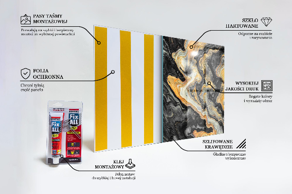 Crédence en verre Art moderne en marbre