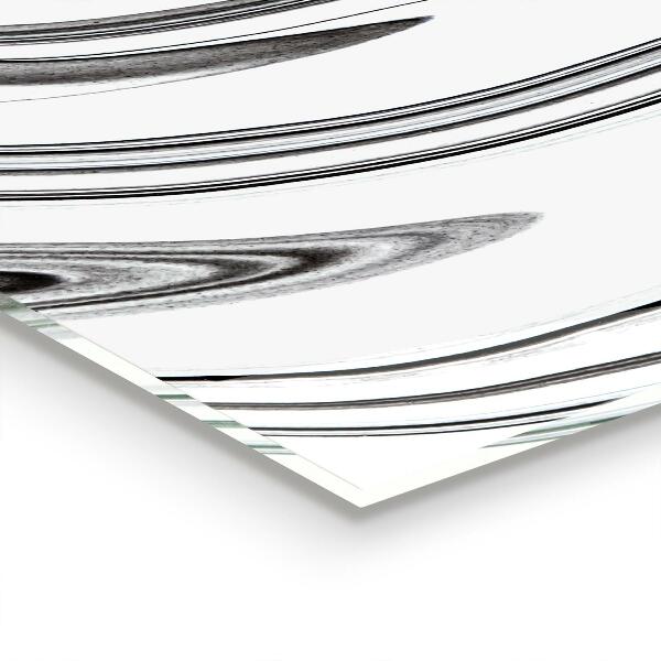 Crédence cuisine en verre Aquarelle noir et blanc