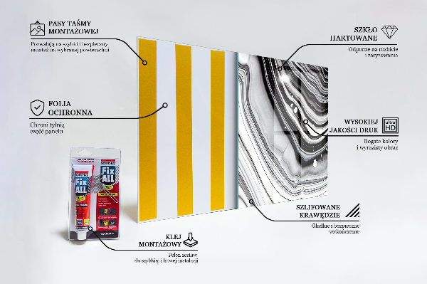 Crédence en verre Abstraction monochrome