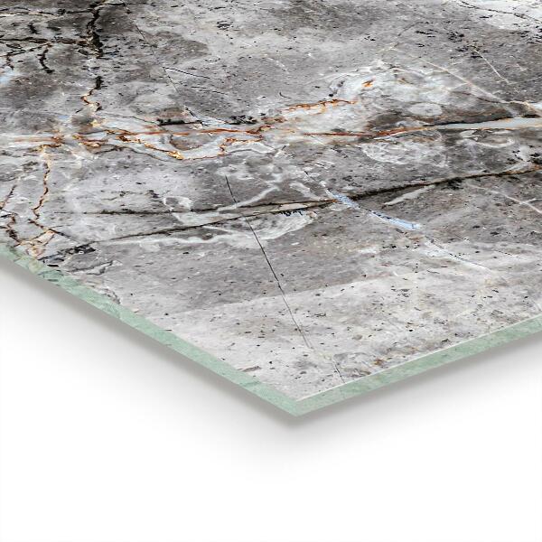 Crédence en verre Pierre de marbre de granit gris