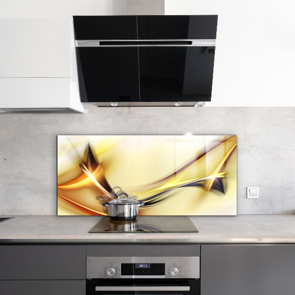 Crédence cuisine en verre Abstraction des vagues d'énergie