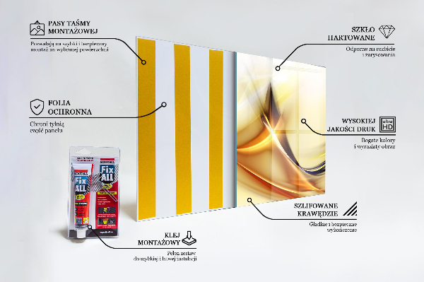 Crédence cuisine en verre Abstraction des vagues d'énergie