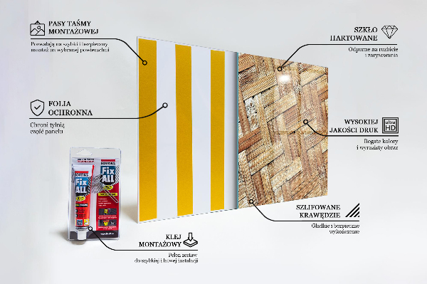 Crédence en verre Rotin de bambou tressé asie