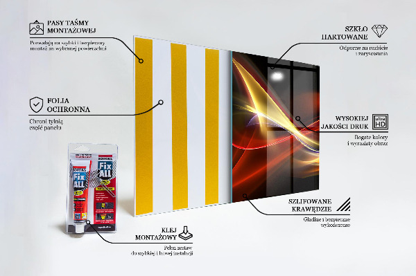 Crédence cuisine en verre Énergie vibrante abstraite