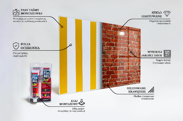 Crédence en verre Mur de briques naturelles