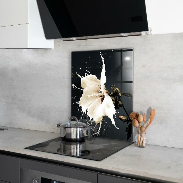 Panneau crédence cuisine Fleur blanche abstraite