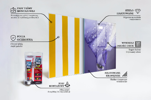 Verre pour crédence Pétale de fleur violette