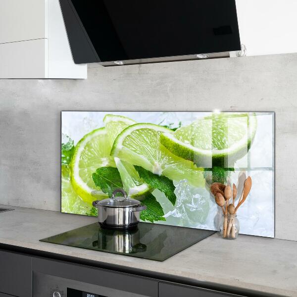 Crédence cuisine en verre Citrons verts rafraîchissants aux agrumes