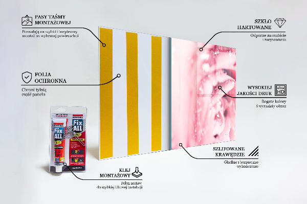 Verre pour crédence Fleur délicate rose