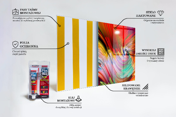 Crédence cuisine en verre Mélange de couleurs énergique