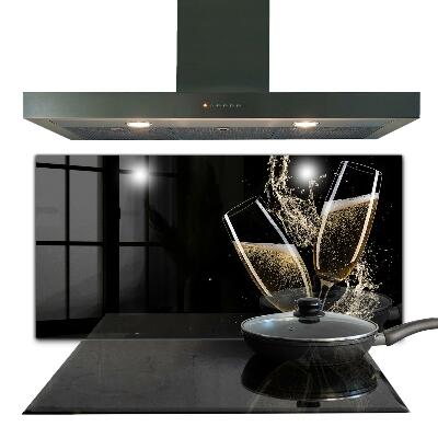 Crédence cuisine en verre Toast de nuit au champagne