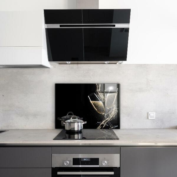 Crédence cuisine en verre Toast de nuit au champagne