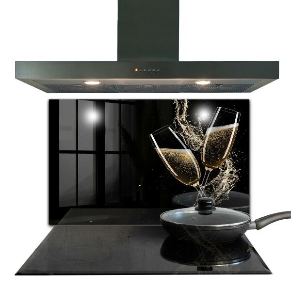 Crédence cuisine en verre Toast de nuit au champagne