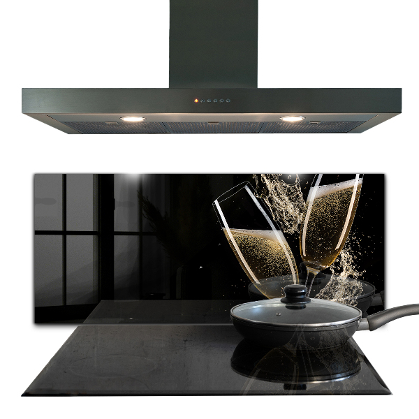 Crédence cuisine en verre Toast de nuit au champagne