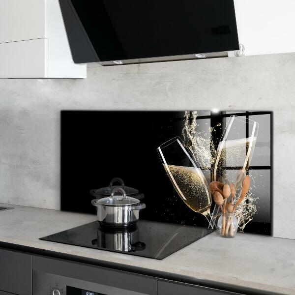 Crédence cuisine en verre Toast de nuit au champagne