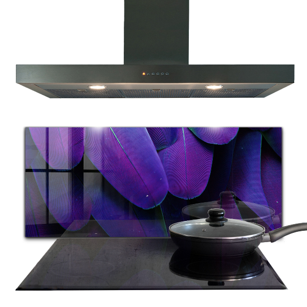 Crédence en verre Plumes d'oiseaux exotiques