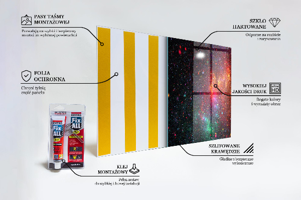 Crédence cuisine en verre Galaxie chaos fantastique