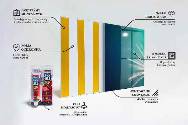 Verre pour crédence Pissenlit avec une goutte de rosée