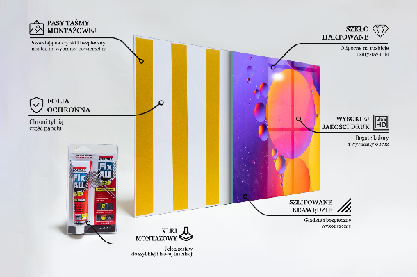 Crédence cuisine en verre Cercles colorés