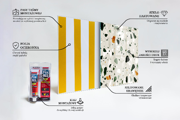 Verre pour crédence Pierre naturelle terrazzo