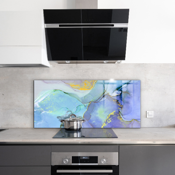 Crédence cuisine en verre Abstraction de l'énergie bleue