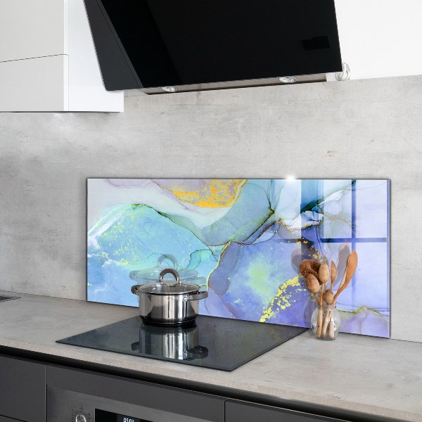 Crédence cuisine en verre Abstraction de l'énergie bleue