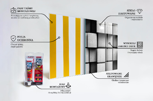 Crédence cuisine en verre Cubes monochromes