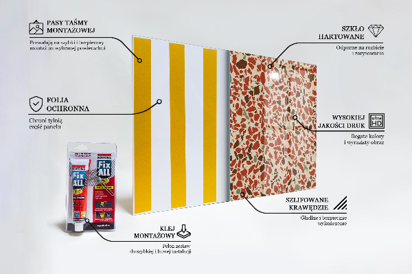 Crédence en verre Structure en pierre de terrazzo