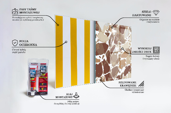 Crédence en verre Pierre naturelle terrazzo