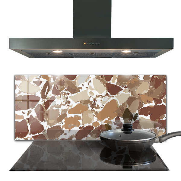 Crédence en verre Pierre naturelle terrazzo