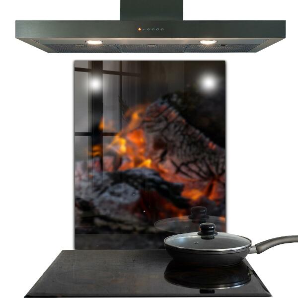 Crédence en verre Feu de joie brûlant