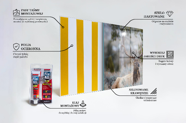 Crédence cuisine en verre La faune des cerfs