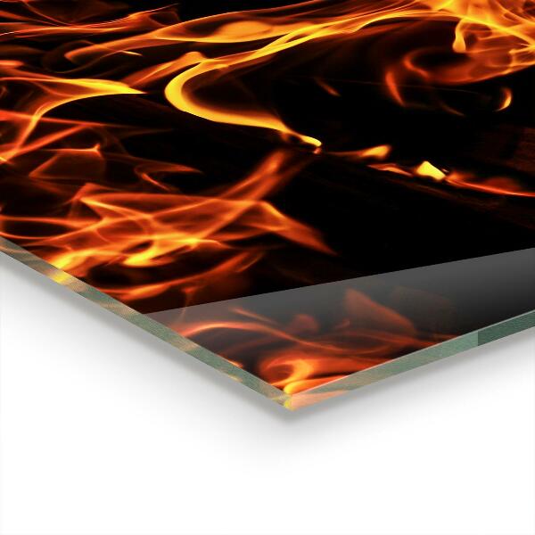 Crédence en verre Flammes chaudes d'un feu de camp