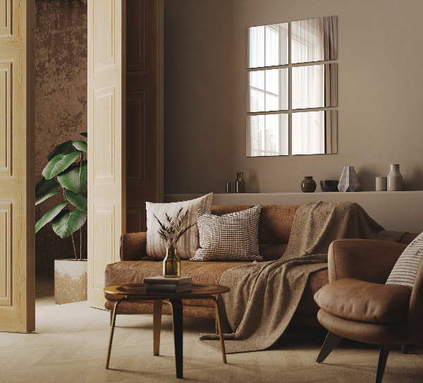 Carreaux en miroir 6 pce 16x16 cm