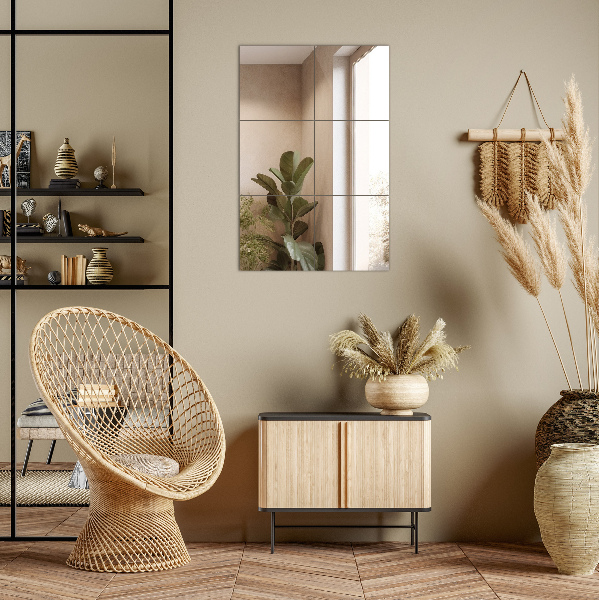 Carreaux en miroir 6 pce 16x16 cm