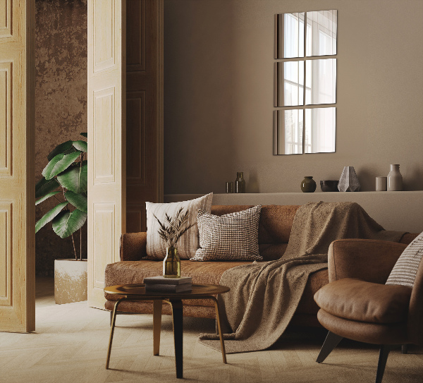 Carrelage miroir mural 6 pce 30x16 cm