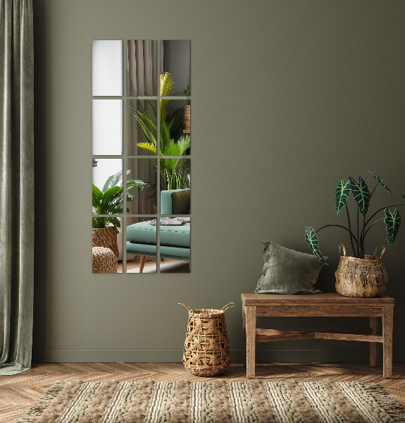 Carrelage miroir mural 6 pce 30x16 cm