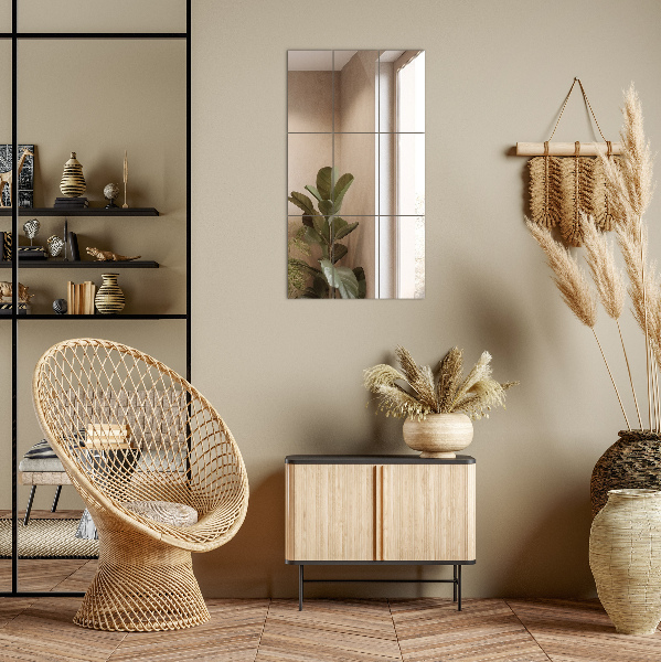 Carreaux miroir à coller 6 pce 30x20 cm