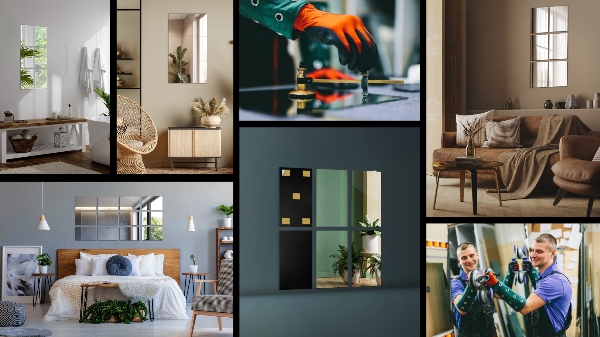 Carreaux miroir à coller 6 pce 30x20 cm